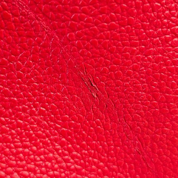 MCM Red Leather Studded Boston Bag - Picture 5 of 15